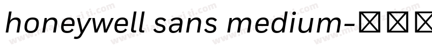 honeywell sans medium字体转换